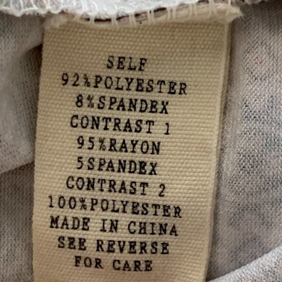 Gimmicks BKE Raw Edge Pieced Top in Creme Multi BOHO Peasant Prairie Sz M #27J - Picture 9 of 10